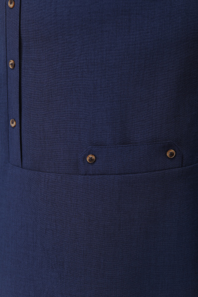 Платье демисезонное прямого силуэта с застежкой на пуговицы Линия Л Б-1656 тёмно-синий - фото 3