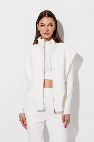 Брюки, жакет, лонгслив V&N Fashion 1130 белый - фото 10
