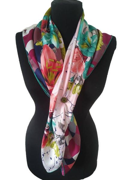 Шаль текстиль с ручной обработкой и магнитной булавкой TrendCorner 3-11-11-186 1138+булавка - фото 1