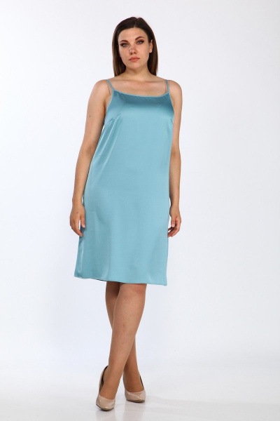 Демисезонный комплект из шифона и текстиля с вытачками Lady Style Classic 1802/2 черный-зеленый - фото 3