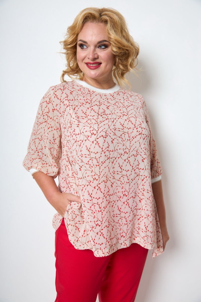 Блуза, брюки Michel chic 1247 красный - фото 5