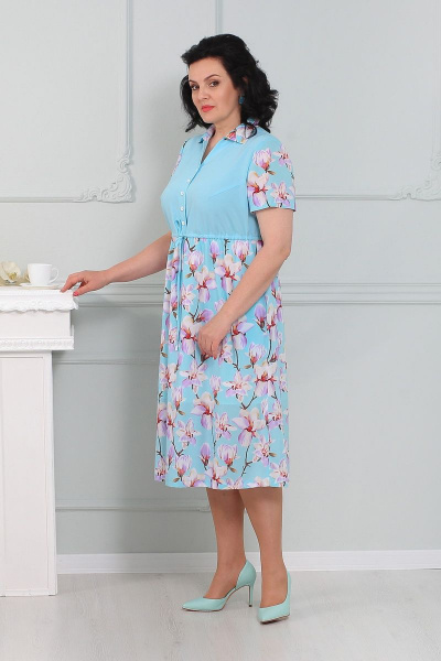 Платье MadameRita 5140 бирюза - фото 5