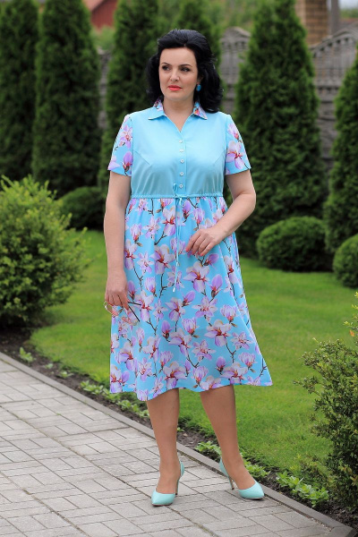 Платье MadameRita 5140 бирюза - фото 4