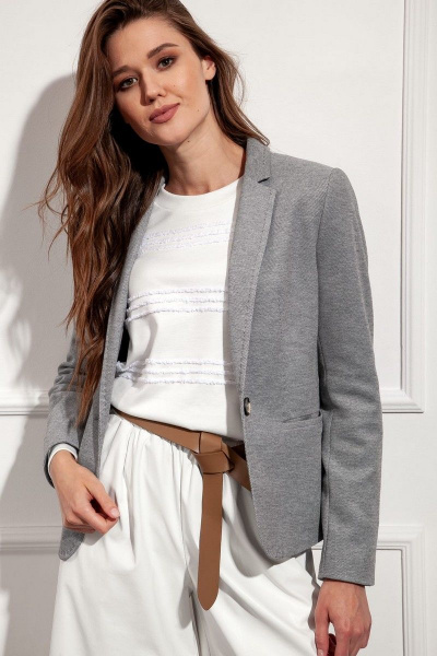 Блейзер Nova Line 10267 серый_меланж - фото 1