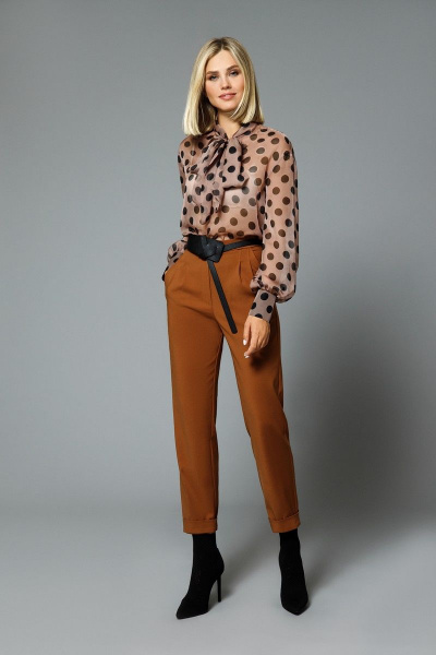 Блуза DILIA 0522 горохи - фото 2