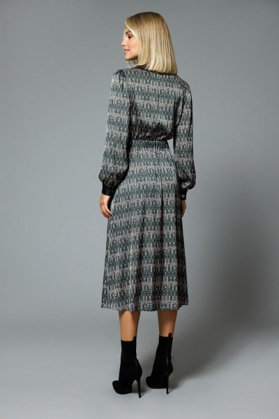 Платье DILIA 0529 зеленый_фон - фото 3