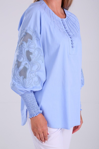 Блуза SandyNa 13955 голубой - фото 7