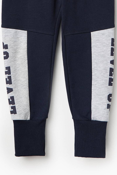 Спортивные брюки из трикотажа с принтом для мальчика Bell Bimbo 202130 т.синий - фото 3