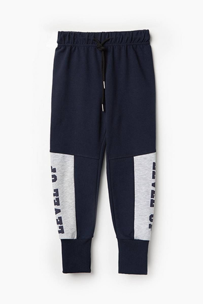 Спортивные брюки из трикотажа с принтом для мальчика Bell Bimbo 202130 т.синий - фото 1