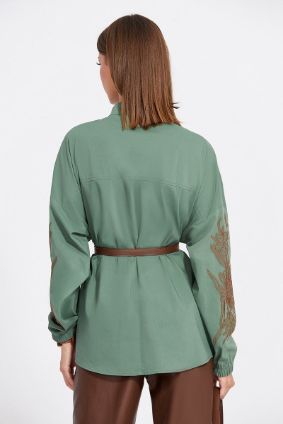 Блуза EOLA 2065 хаки - фото 7