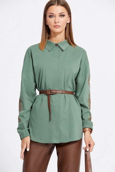 Блуза EOLA 2065 хаки - фото 5