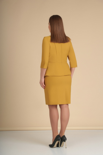 Жакет, юбка Lady Line 444 горчица - фото 3