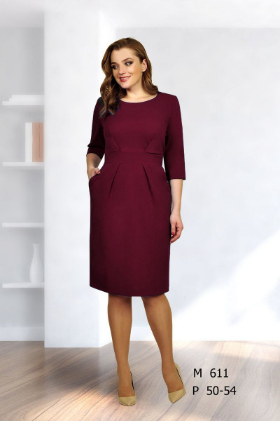 Платье Fortuna ШЖ 611 бордо - фото 1