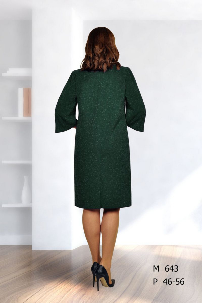 Платье на каждый день и нарядное из трикотажа с люрексом Fortuna ШЖ 643 бутылка - фото 2