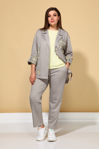 Брюки, жакет ALEZA 1033 серый - фото 2
