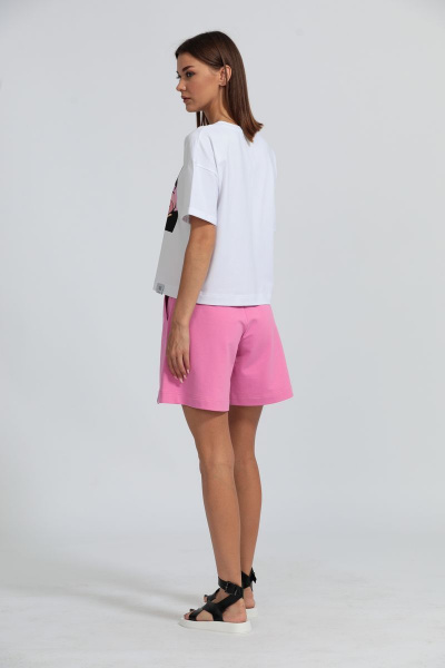 Футболка с подворотом рукава, свободная из хлопка Kivviwear 4026.03 - фото 11