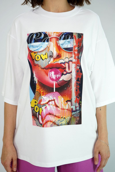 Футболка свободного кроя из трикотажа для повседневной носки Kivviwear 4034.05 - фото 3