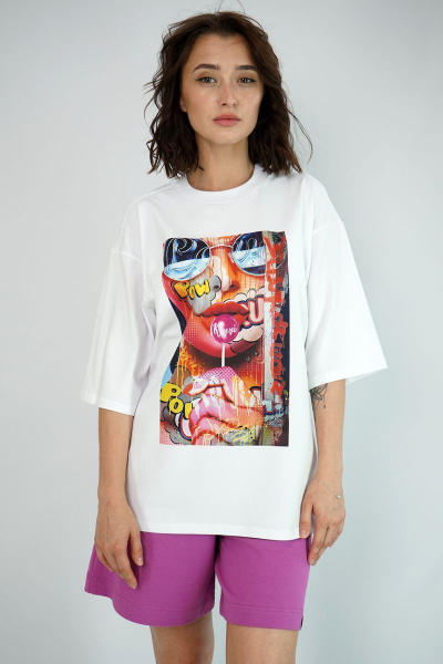 Футболка свободного кроя из трикотажа для повседневной носки Kivviwear 4034.05 - фото 1