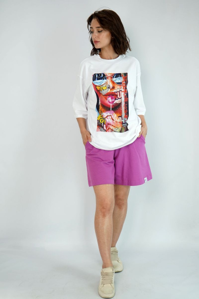 Футболка свободного кроя из трикотажа для повседневной носки Kivviwear 4034.05 - фото 10