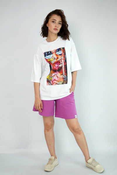 Футболка свободного кроя из трикотажа для повседневной носки Kivviwear 4034.05 - фото 5