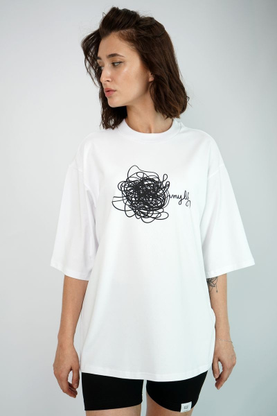 Футболка свободного кроя из трикотажа и хлопка для спорта Kivviwear 4034.08 - фото 2