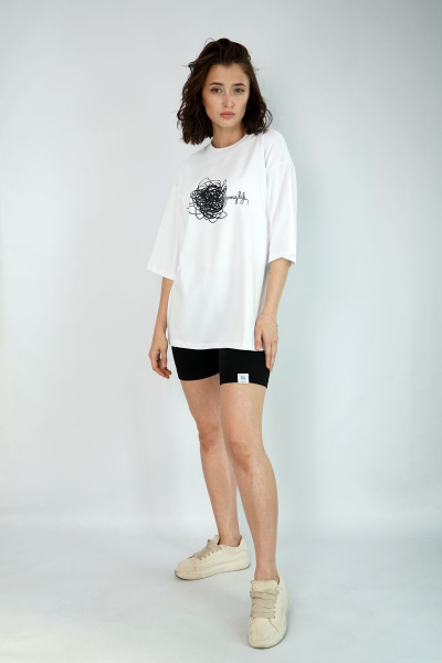 Футболка свободного кроя из трикотажа и хлопка для спорта Kivviwear 4034.08 - фото 8