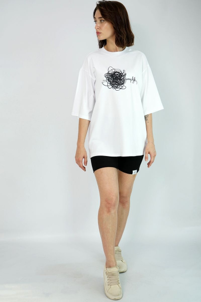 Футболка свободного кроя из трикотажа и хлопка для спорта Kivviwear 4034.08 - фото 7