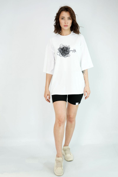 Футболка свободного кроя из трикотажа и хлопка для спорта Kivviwear 4034.08 - фото 5