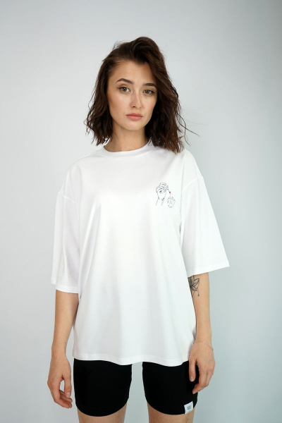 Футболка свободного кроя из трикотажа для комфортных образов Kivviwear 4034.11 - фото 1