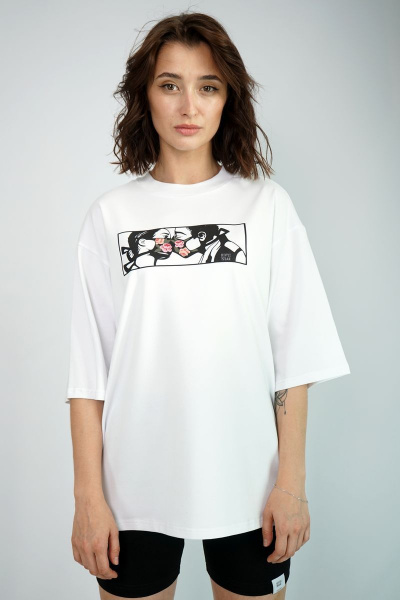 Футболка свободного кроя из хлопка для повседневной носки Kivviwear 4034.12 - фото 1