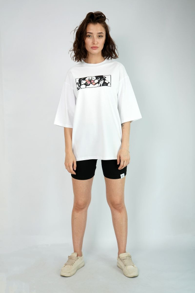 Футболка свободного кроя из хлопка для повседневной носки Kivviwear 4034.12 - фото 4