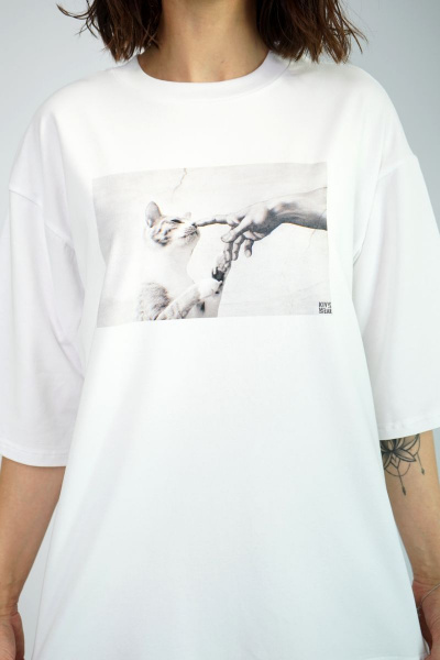 Футболка свободного кроя из трикотажа для круглый год Kivviwear 4034.13 - фото 2