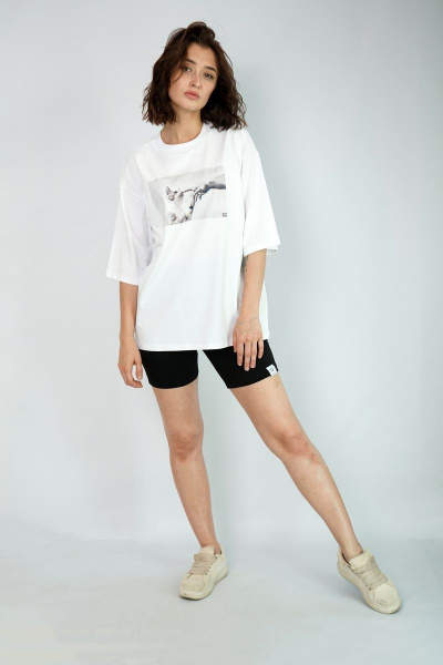 Футболка свободного кроя из трикотажа для круглый год Kivviwear 4034.13 - фото 4