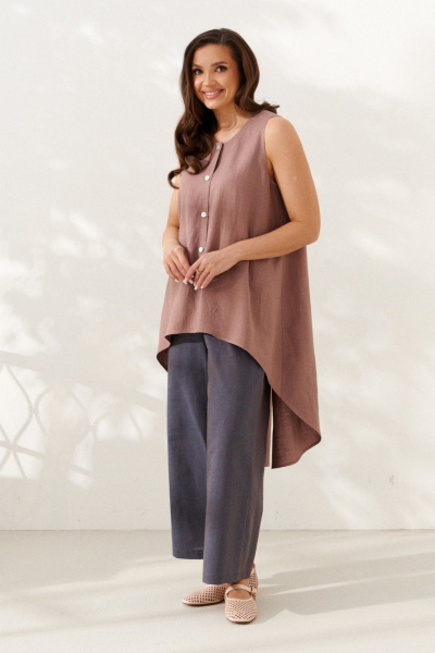Блуза AltaModa 1120-1 какао - фото 3