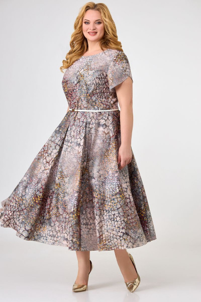 Платье Swallow 383 принт_черно-красно-белый - фото 2