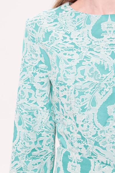 Летнее платье из текстиля и хлопка с жаккардовым узором BirizModa 21С0001 бирюзовый - фото 3