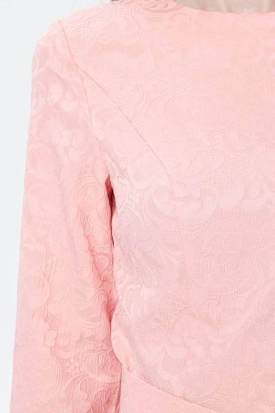 Платье из хлопка с жаккардовым рисунком и женственным силуэтом BirizModa 21С0012 пудровый - фото 3