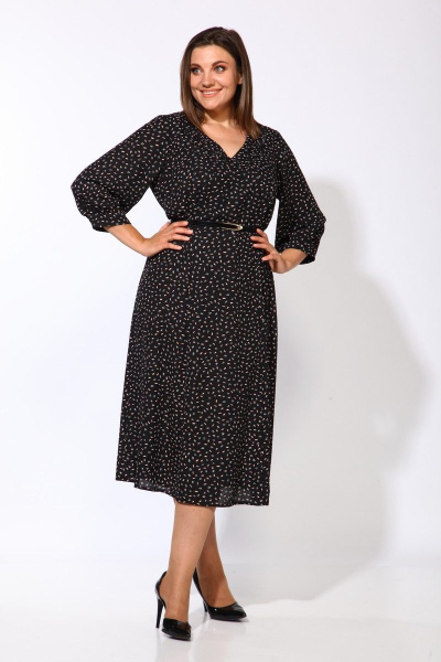 Куртка, платье Karina deLux М-9911 пудра-черный - фото 10