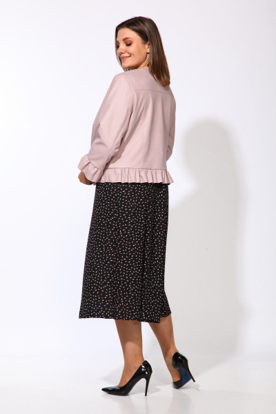 Куртка, платье Karina deLux М-9911 пудра-черный - фото 8