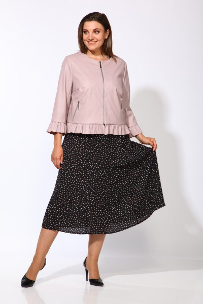 Куртка, платье Karina deLux М-9911 пудра-черный - фото 5