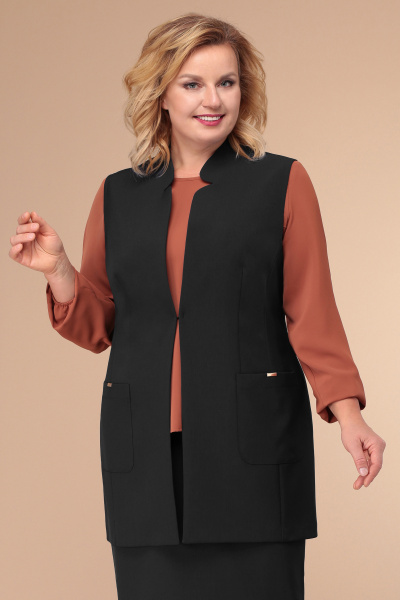 Жилет Линия Л А-1798 чёрный - фото 1
