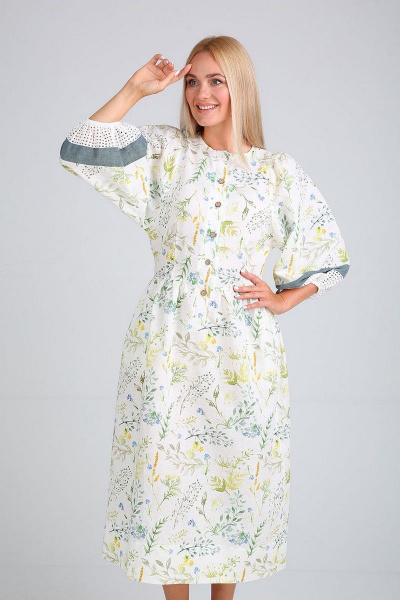 Платье FloVia 4096 цветы_на_белом - фото 3