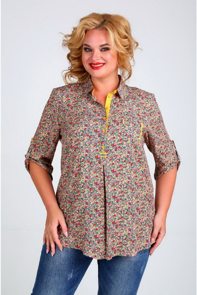 Блуза Таир-Гранд 62274-1 желто-зеленый - фото 1