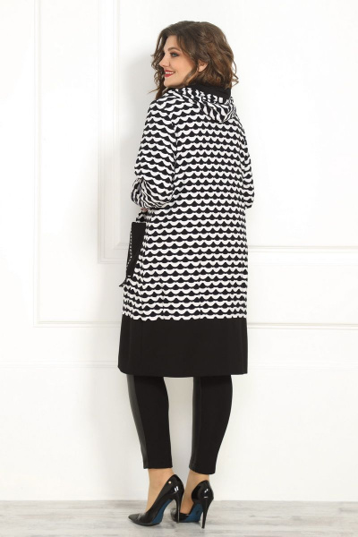 Кардиган Solomeya Lux 844 черно-белый - фото 3