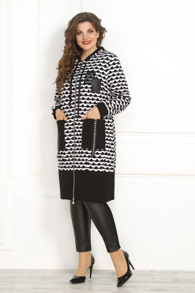 Кардиган Solomeya Lux 844 черно-белый - фото 2