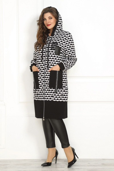 Кардиган Solomeya Lux 844 черно-белый - фото 1