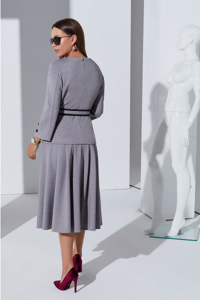 Джемпер, юбка Lissana 4282 серый - фото 4