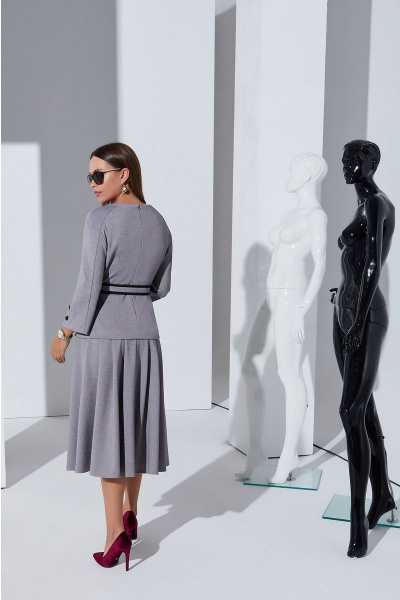 Джемпер, юбка Lissana 4282 серый - фото 3