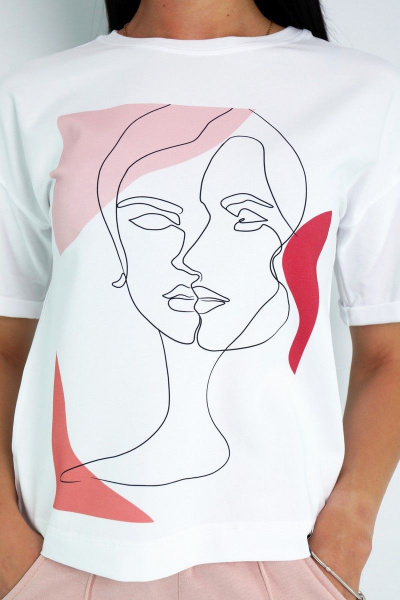 Футболка с рукавами и подворотом из трикотажа для комфорта Kivviwear 4026.09 - фото 8