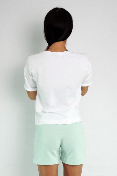 Футболка с рукавами и подворотом из хлопка для повседневных образов Kivviwear 4026.10 - фото 7